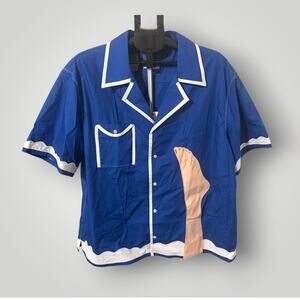 NWT Tombolo x Tom Wesselmann Seascape #2 Camp Collar Shirt Blue XXL Pop Art